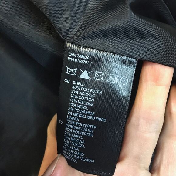 H&M Black Metallic Jacket With Sparkle - Party Wedding Cocktail Jacket - Size S - Picture 8 of 8